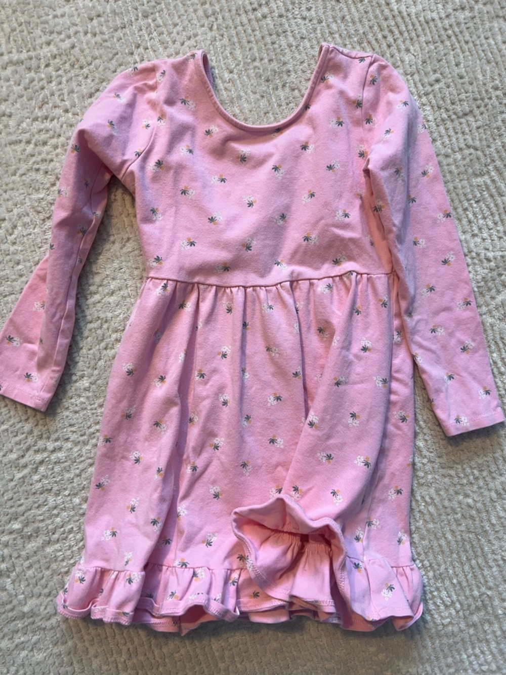 Crewcuts Pink Girls Floral Long Sleeve Dress Size 6